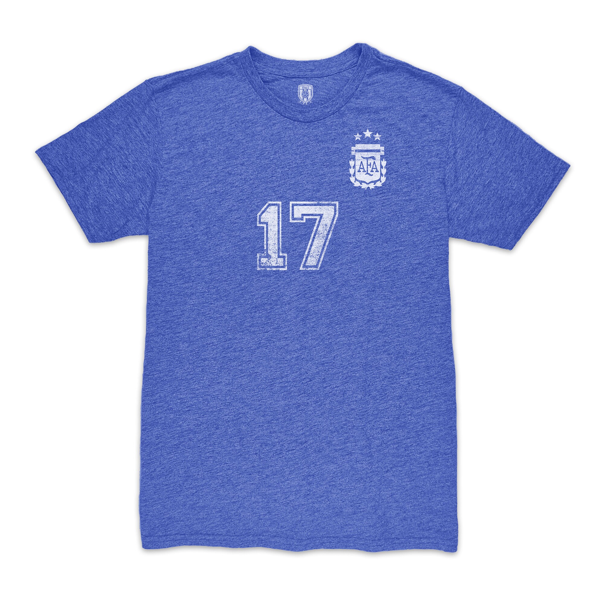Shop alejandro garnacho argentina national team 1863fc player vintage tri-blend t-shirt – blue – Mexico Football Shirts & World Cup Jerseys