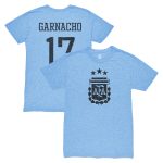 Shop alejandro garnacho argentina national team 1863fc player vintage tri-blend t-shirt – light blue – Mexico Football Shirts & World Cup Jerseys