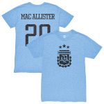Shop alexis mac allister argentina national team 1863fc player retro tri-blend t-shirt – light blue – Mexico Football Shirts & World Cup Jerseys