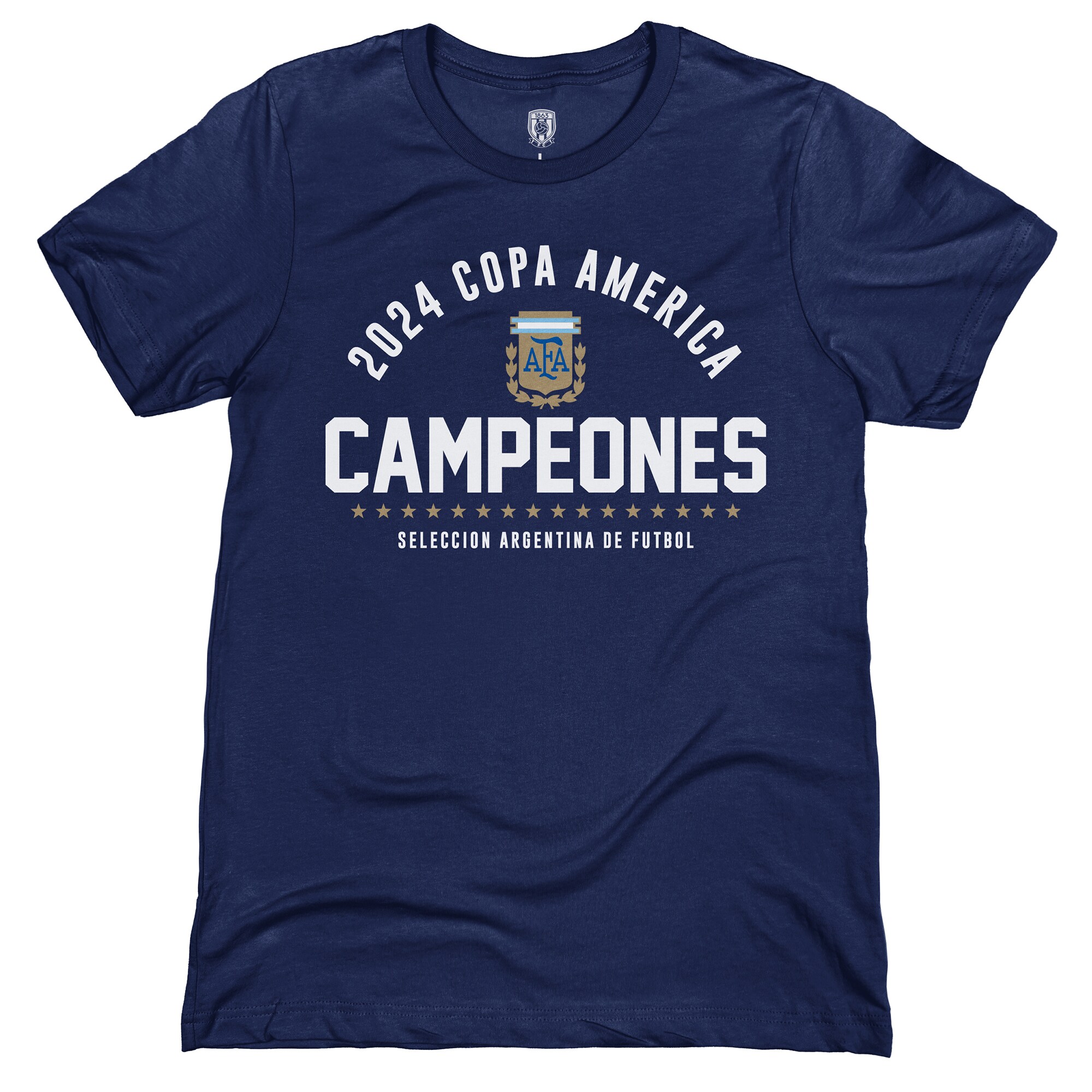 Shop argentina national team 1863fc 2024 copa america champions t-shirt – navy – Mexico Football Shirts & World Cup Jerseys