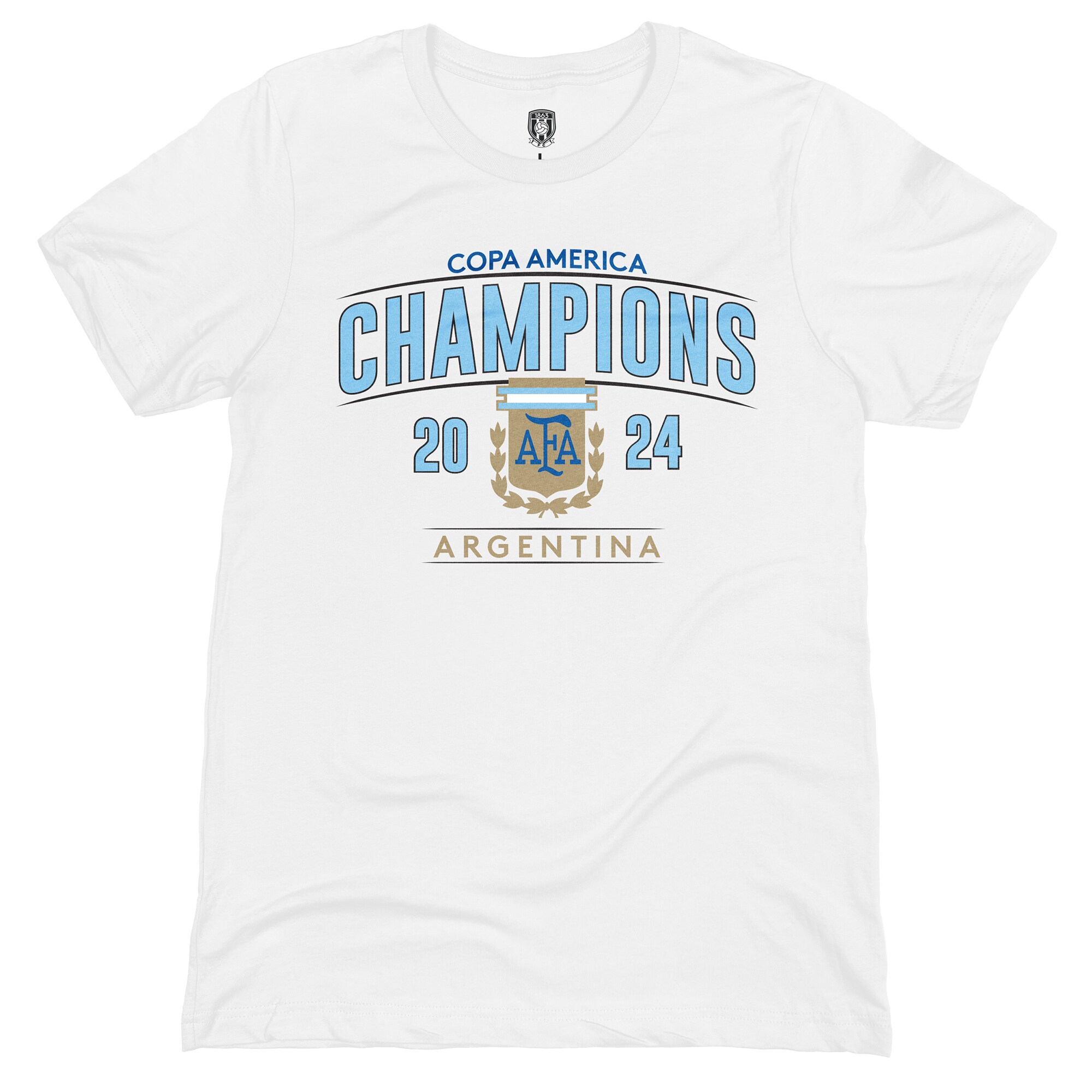 Shop argentina national team 1863fc 2024 copa america champions t-shirt – white – Mexico Football Shirts & World Cup Jerseys