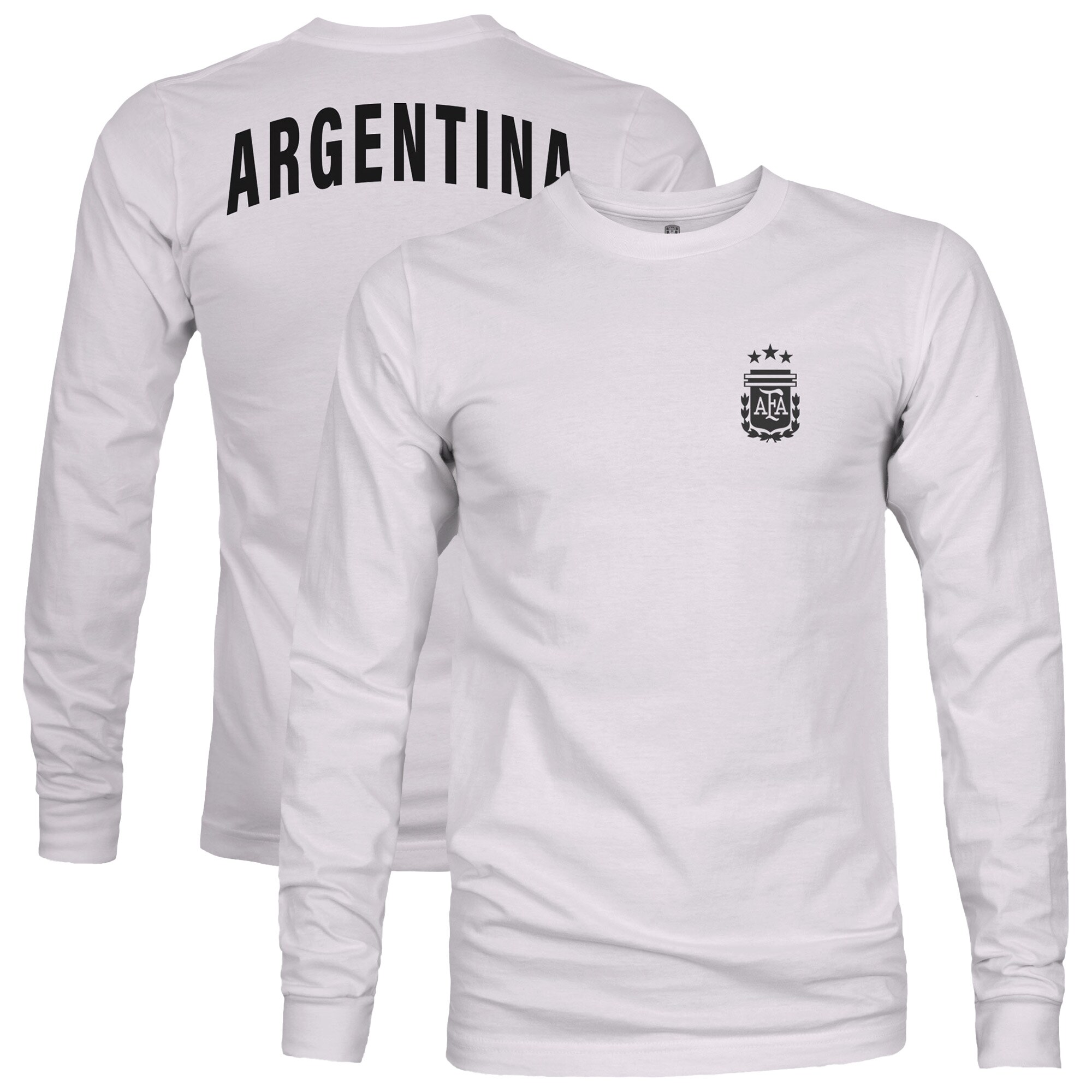 Shop argentina national team 1863fc back team arch long sleeve t-shirt – gray – Mexico Football Shirts & World Cup Jerseys