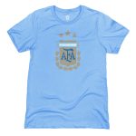 Shop argentina national team 1863fc badge t-shirt – light blue – Mexico Football Shirts & World Cup Jerseys