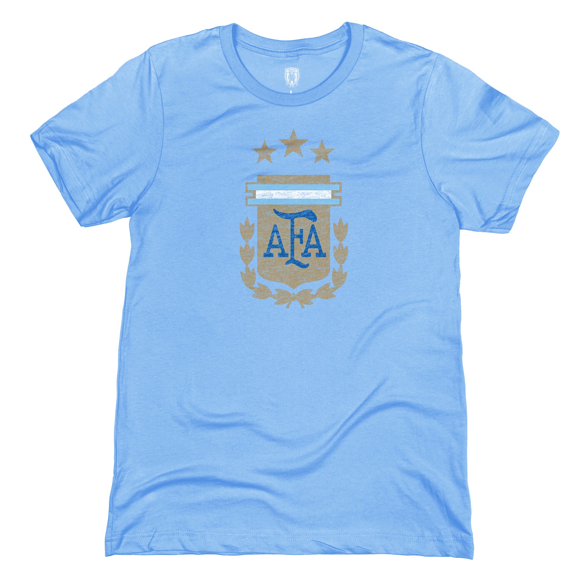 Shop argentina national team 1863fc badge t-shirt – light blue – Mexico Football Shirts & World Cup Jerseys