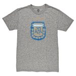 Shop argentina national team 1863fc retro badge tri-blend t-shirt – heather gray – Mexico Football Shirts & World Cup Jerseys