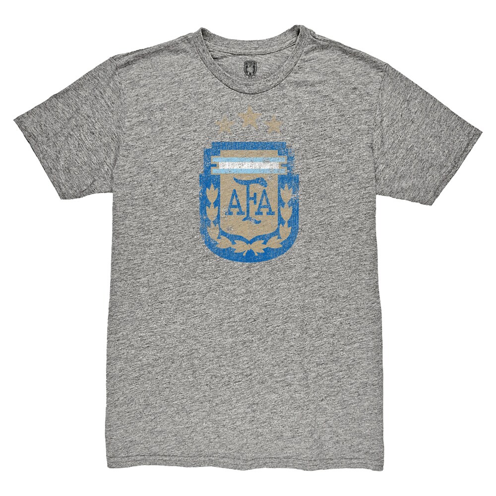 Shop argentina national team 1863fc retro badge tri-blend t-shirt – heather gray – Mexico Football Shirts & World Cup Jerseys