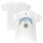 Shop argentina national team 1863fc retro wordmark t-shirt – white – Mexico Football Shirts & World Cup Jerseys