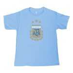 Shop argentina national team 1863fc youth badge t-shirt – light blue – Mexico Football Shirts & World Cup Jerseys