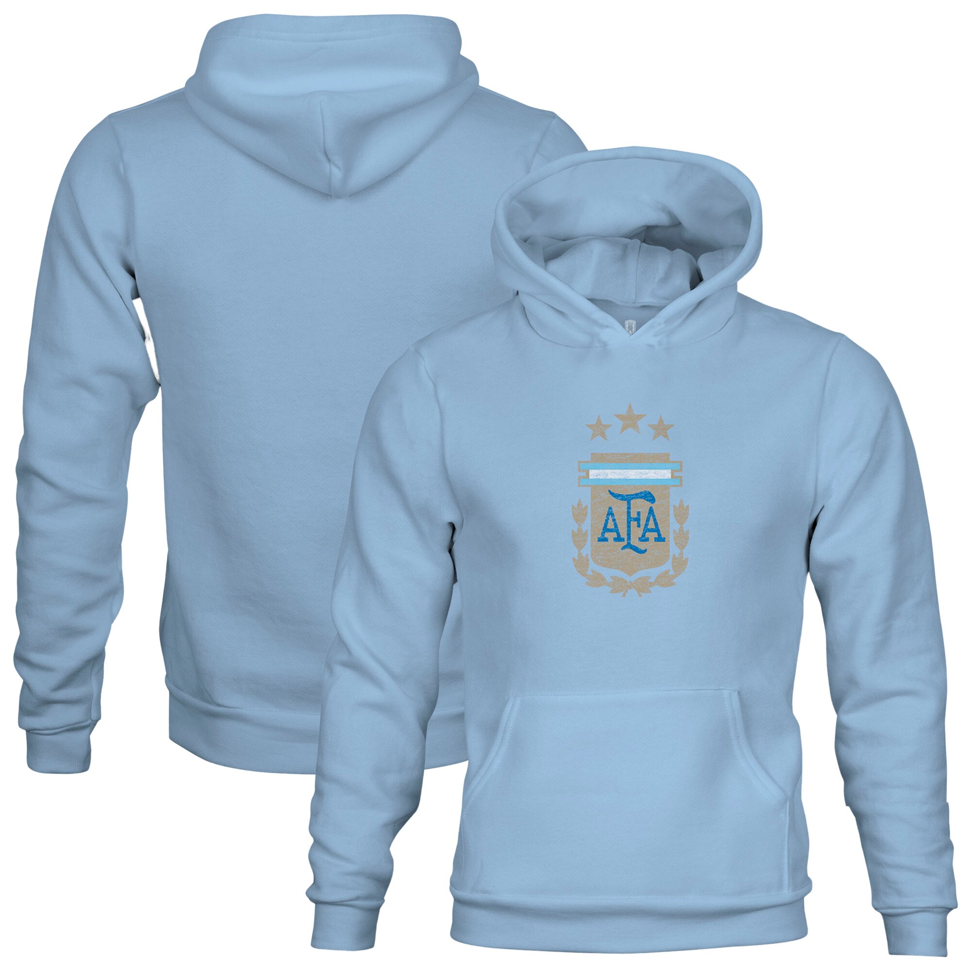Shop argentina national team 1863fc youth color badge fleece pullover hoodie – blue – Mexico Football Shirts & World Cup Jerseys