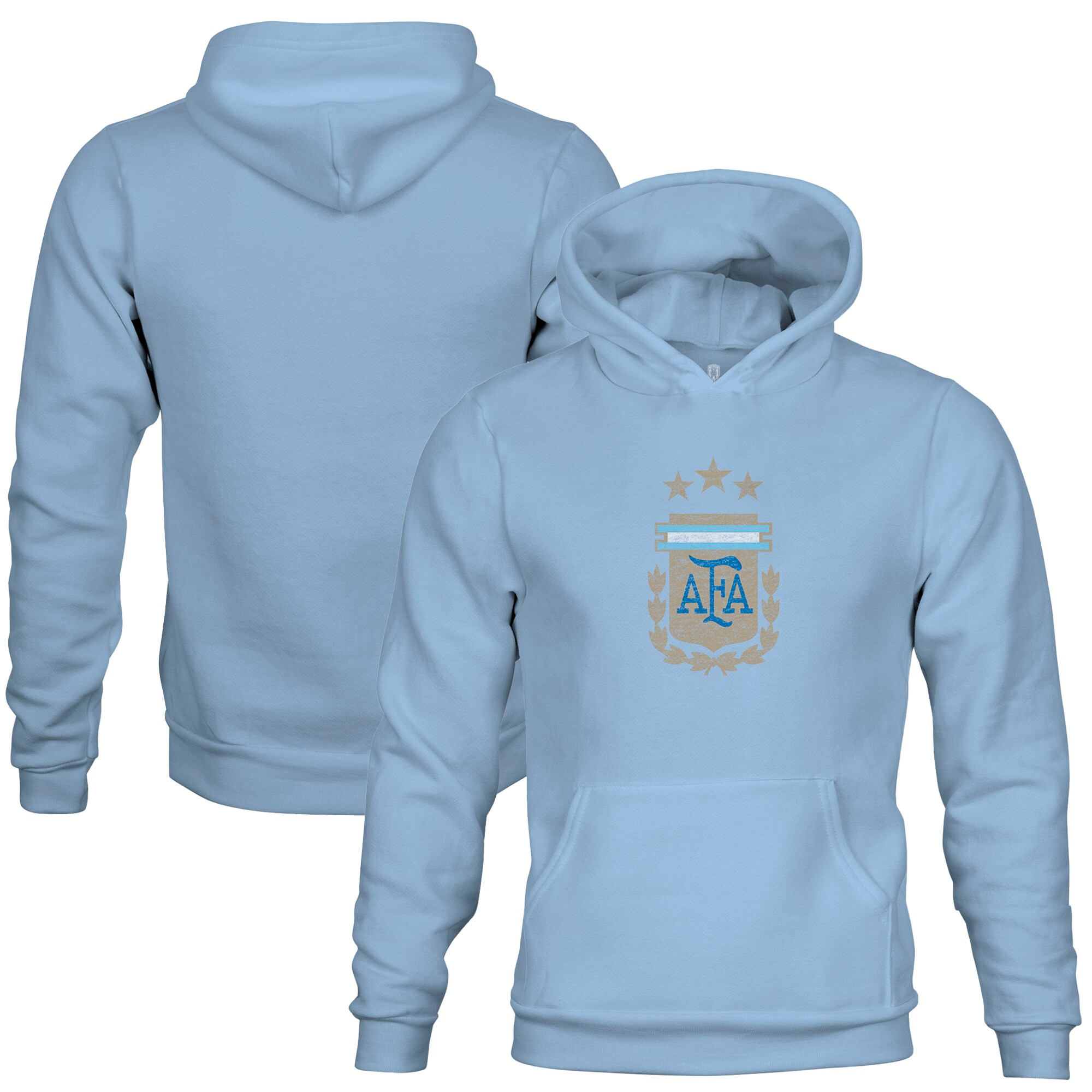 Shop argentina national team 1863fc youth color badge fleece pullover hoodie – blue – Mexico Football Shirts & World Cup Jerseys