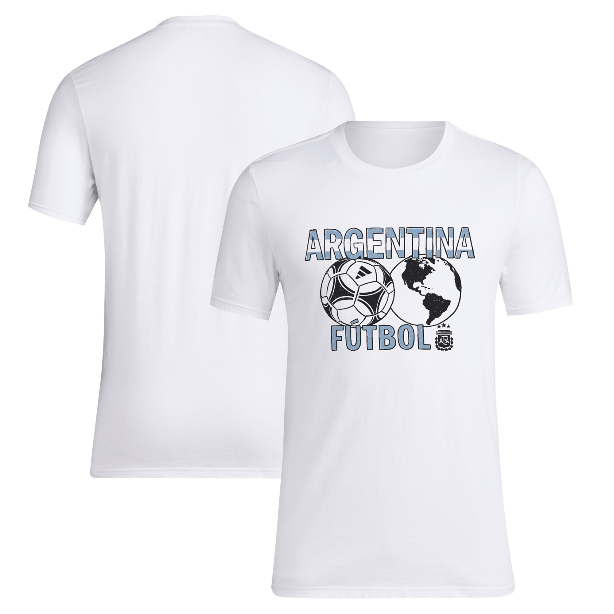 Shop argentina national team adidas around the world t-shirt – white – Mexico Football Shirts & World Cup Jerseys