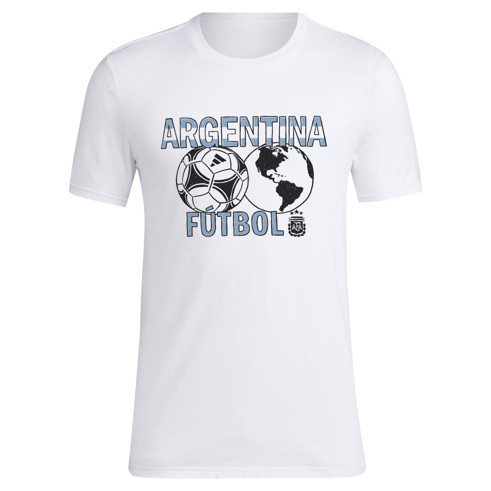 Shop argentina national team adidas around the world t-shirt – white – Mexico Football Shirts & World Cup Jerseys