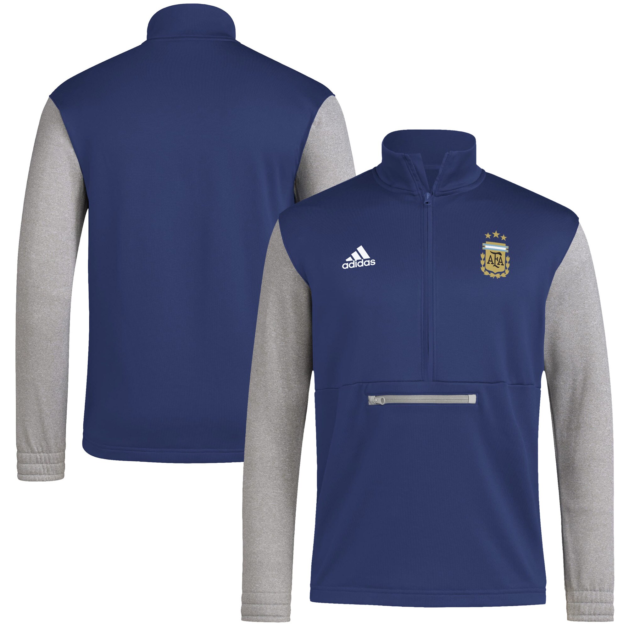 Shop argentina national team adidas crest long sleeve half-zip top – navy – Mexico Football Shirts & World Cup Jerseys