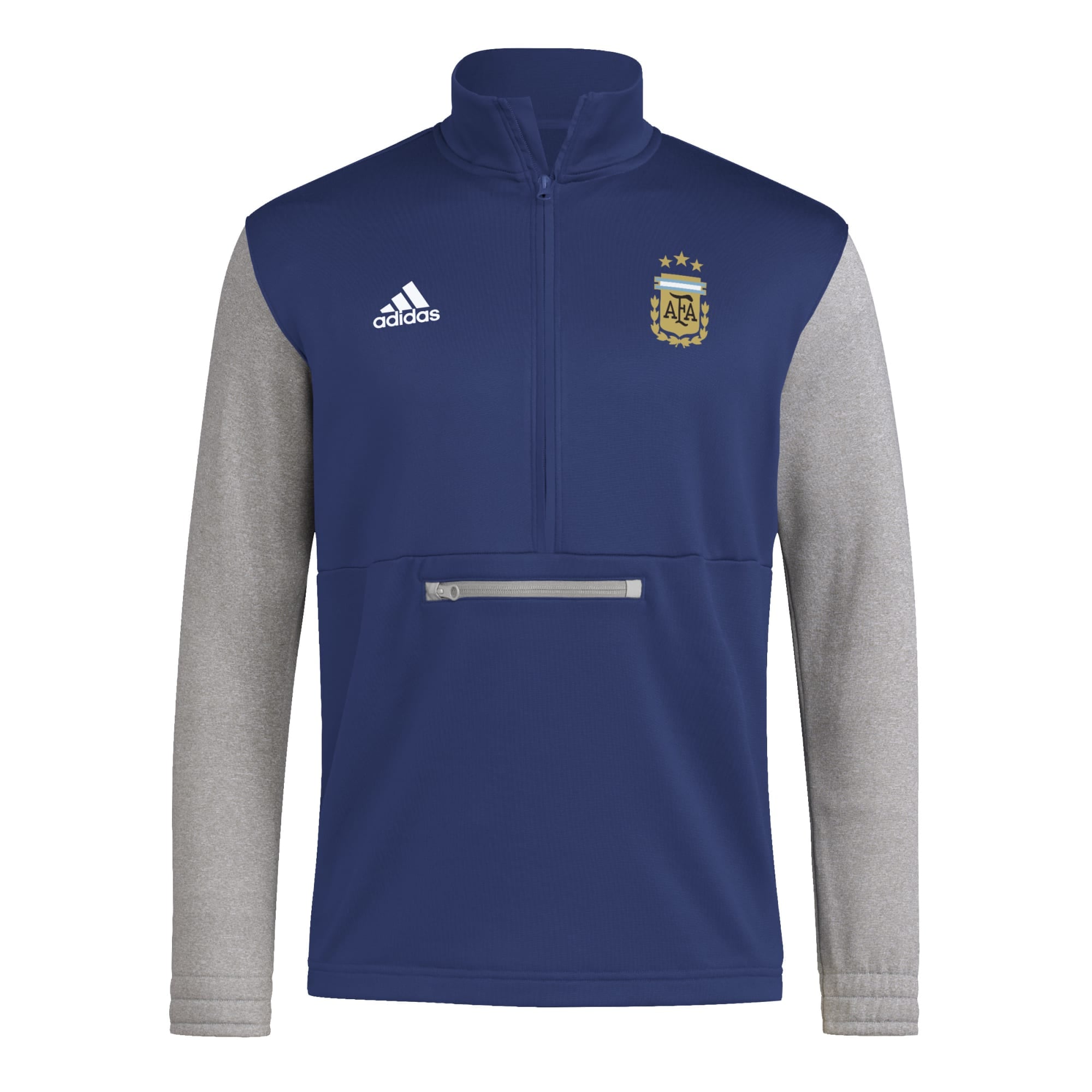Shop argentina national team adidas crest long sleeve half-zip top – navy – Mexico Football Shirts & World Cup Jerseys