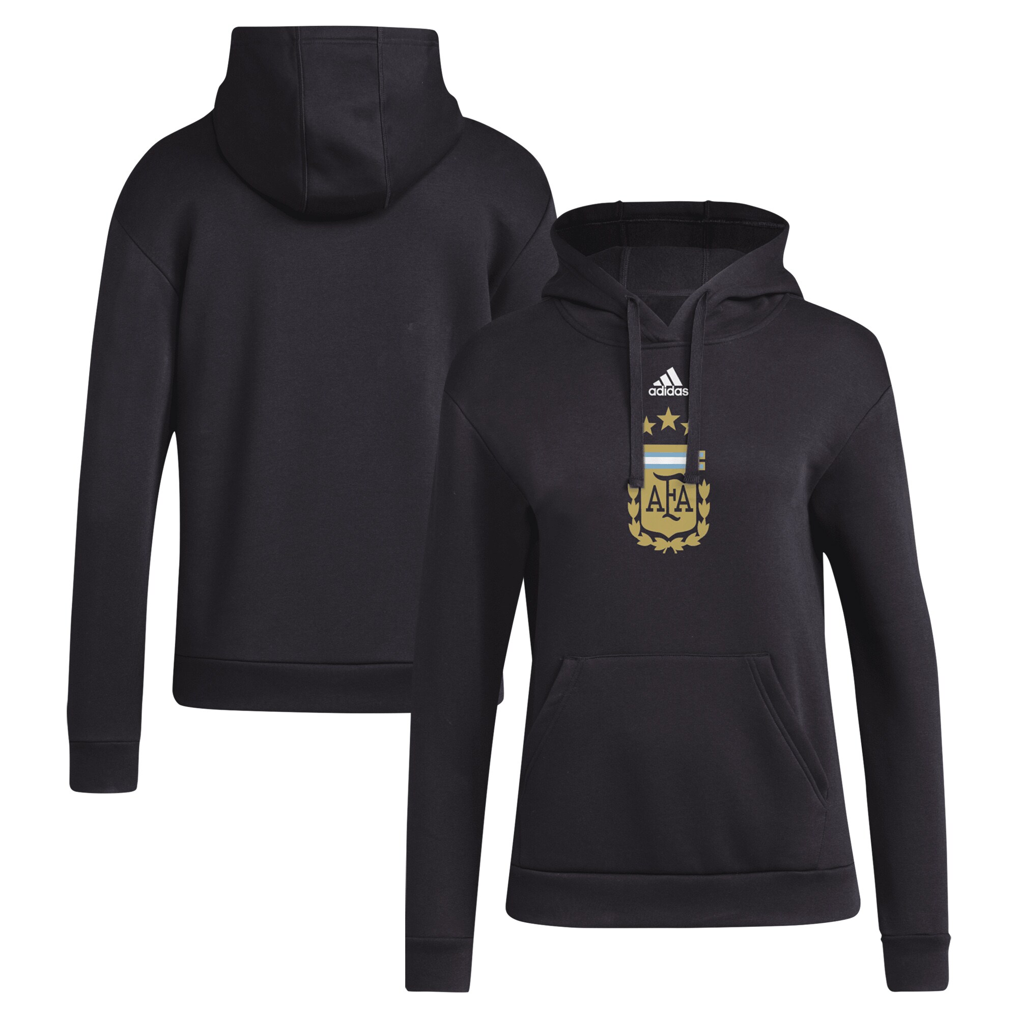 Shop argentina national team adidas women8217s crest pullover hoodie – black – Mexico Football Shirts & World Cup Jerseys