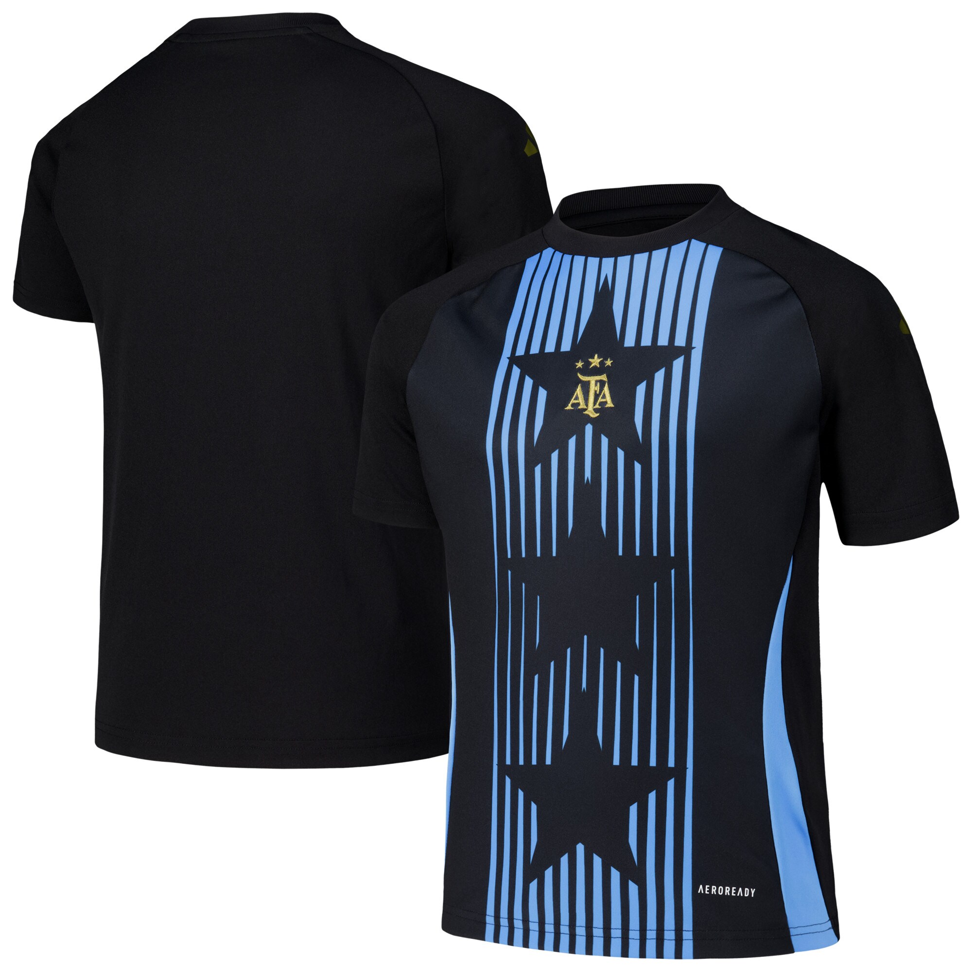 Shop argentina national team adidas youth 2024 pre-match top – black – Mexico Football Shirts & World Cup Jerseys