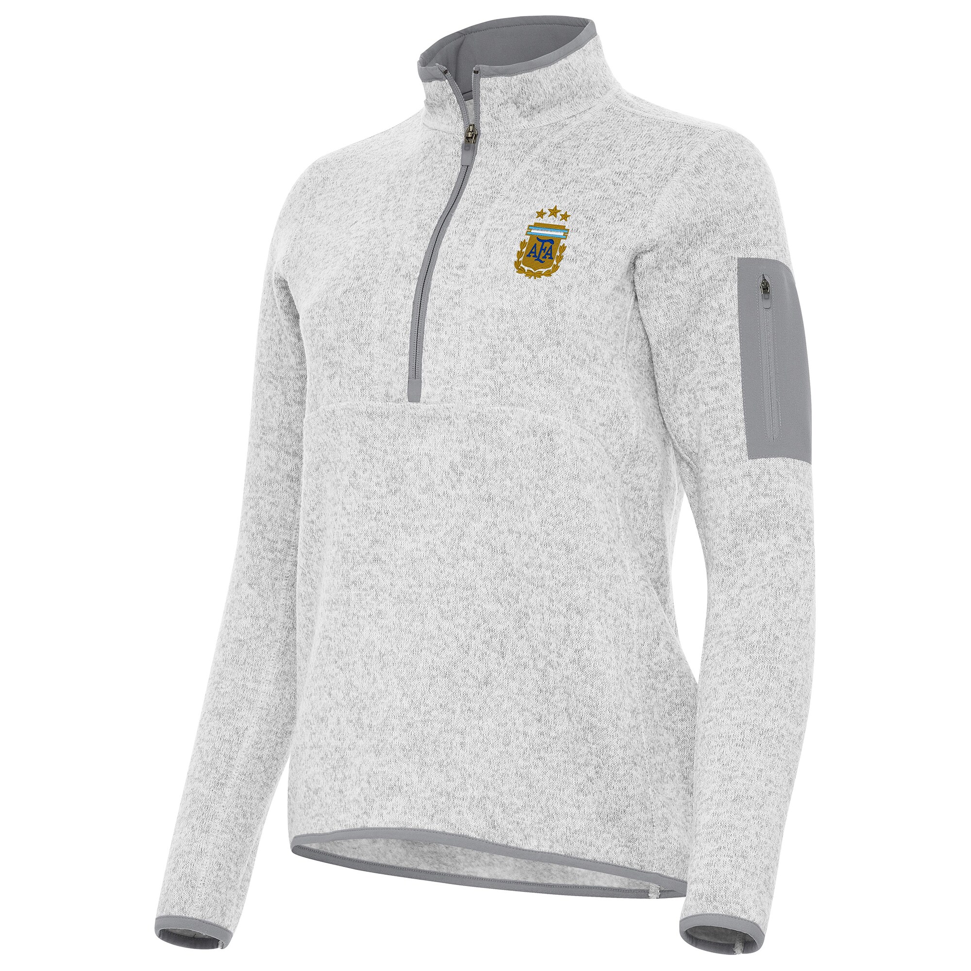 Shop argentina national team antigua women8217s fortune half-zip pullover jacket – heather gray – Mexico Football Shirts & World Cup Jerseys