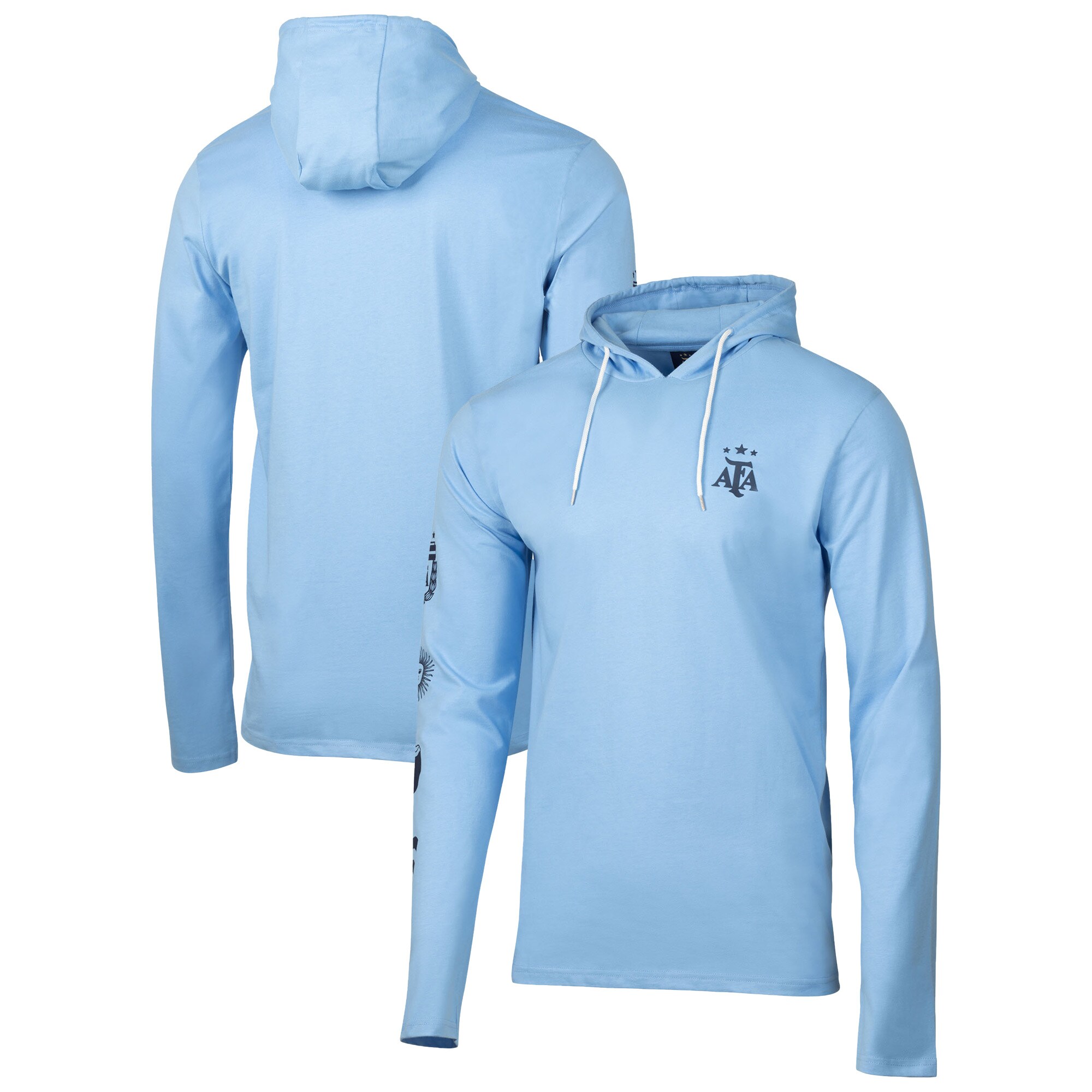 Shop argentina national team sport design sweden relaxed hooded long sleeve t-shirt – light blue – Mexico Football Shirts & World Cup Jerseys