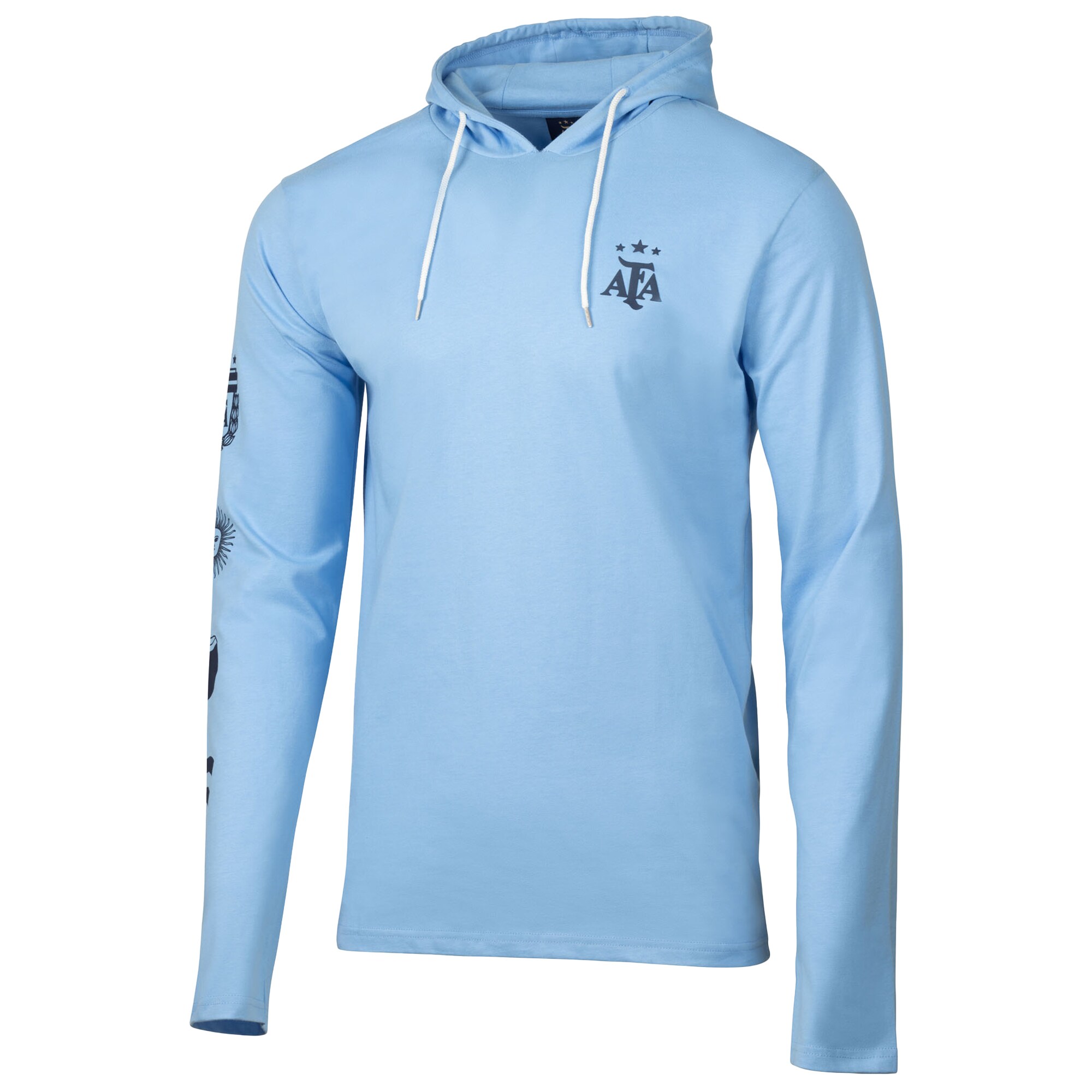 Shop argentina national team sport design sweden relaxed hooded long sleeve t-shirt – light blue – Mexico Football Shirts & World Cup Jerseys