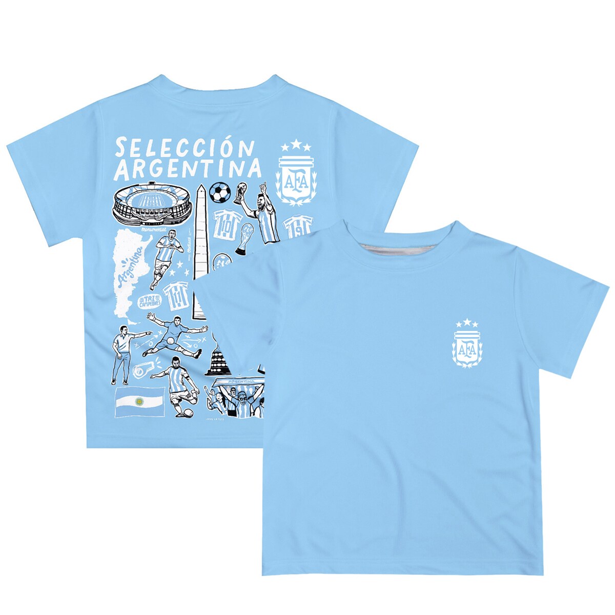 Shop argentina national team vive la fete toddler impressions artwork t-shirt – light blue – Mexico Football Shirts & World Cup Jerseys
