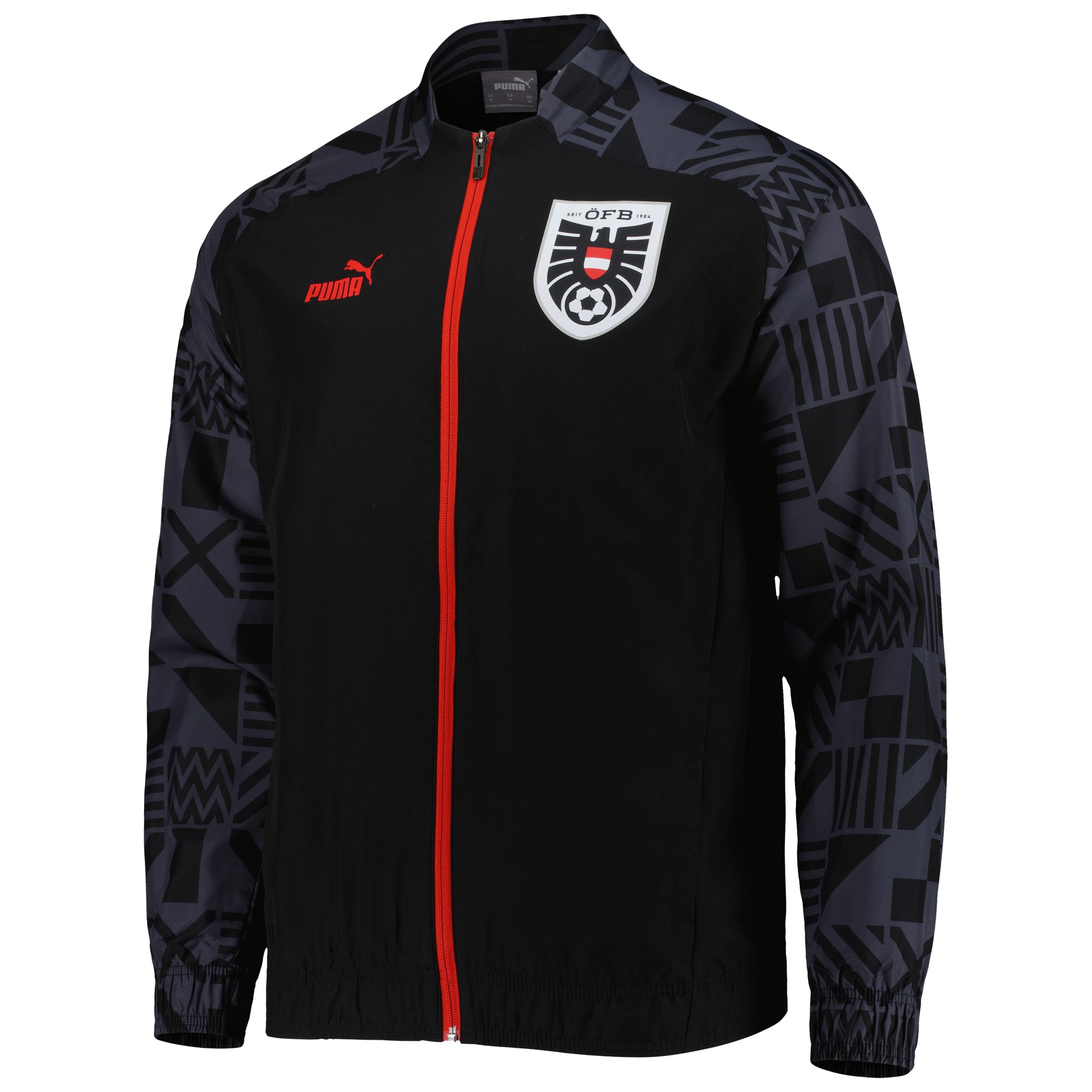 Shop austria national team puma pre-match raglan full-zip training jacket – black – Mexico Football Shirts & World Cup Jerseys