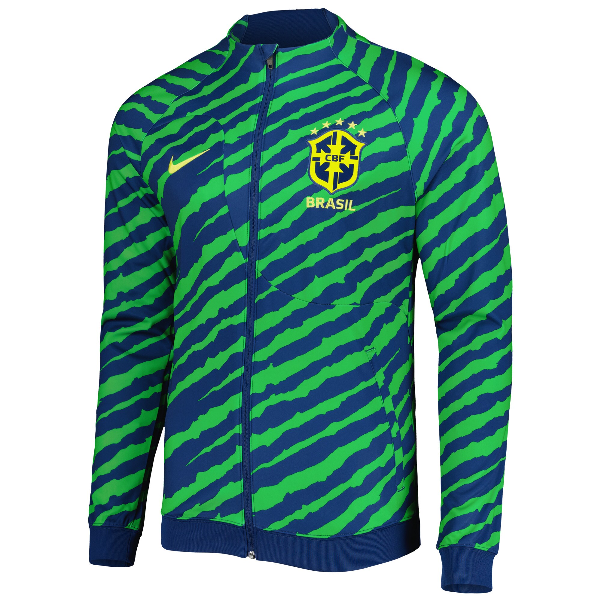 Shop brazil national team nike 2022 academy pro anthem performance raglan full-zip jacket – bluegreen – Mexico Football Shirts & World Cup Jerseys