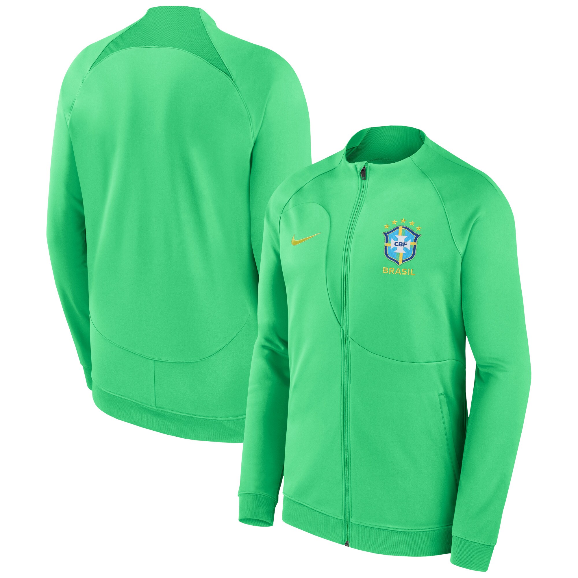 Shop brazil national team nike 2022 academy pro anthem performance raglan full-zip jacket – green – Mexico Football Shirts & World Cup Jerseys