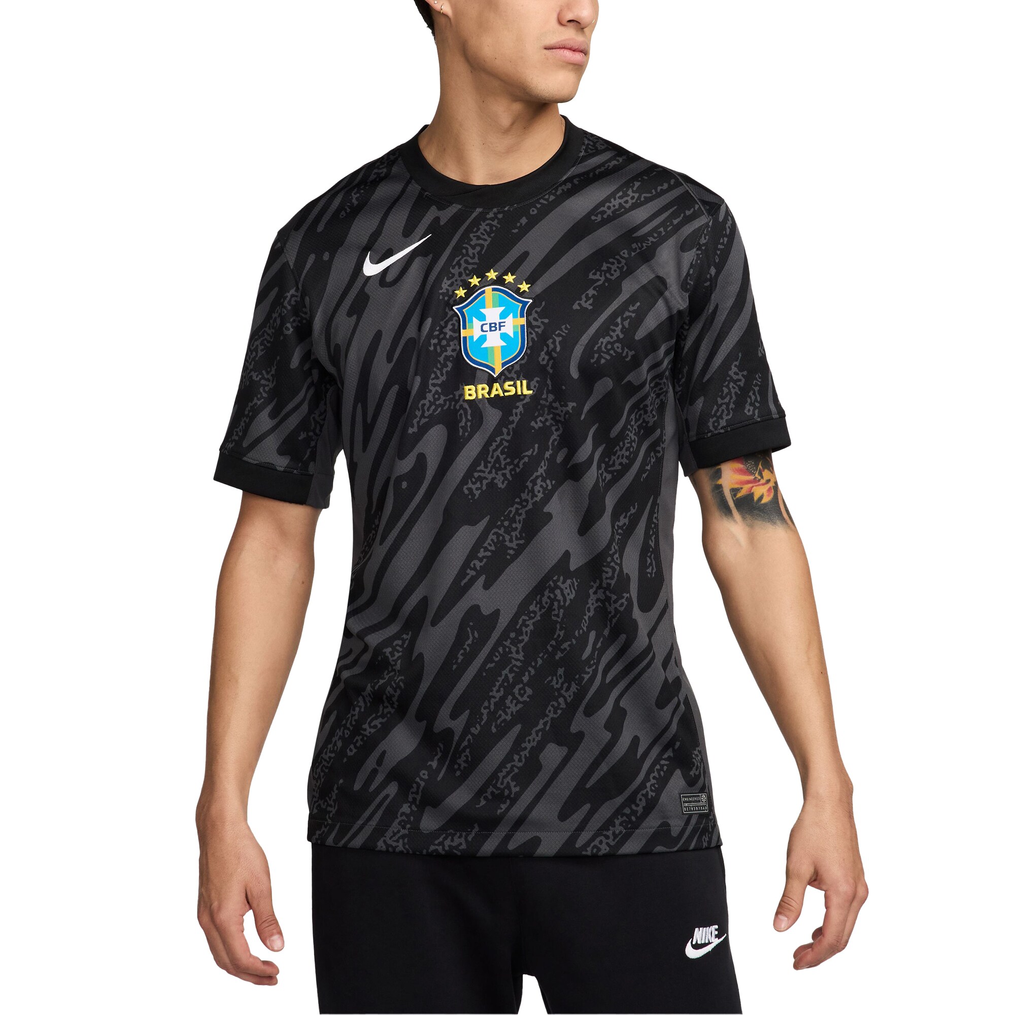 Shop brazil national team nike 2024 goalkeeper replica stadium jersey – anthracite – Mexico Football Shirts & World Cup Jerseys