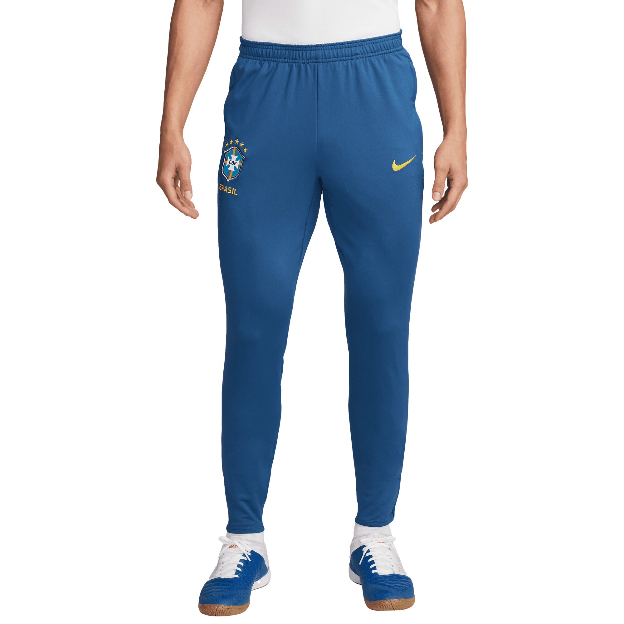 Shop brazil national team nike 2024 strike performance pants – blue – Mexico Football Shirts & World Cup Jerseys