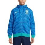 Shop brazil national team nike club full-zip hoodie – blue – Mexico Football Shirts & World Cup Jerseys