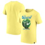Shop brazil national team nike home field t-shirt – yellow – Mexico Football Shirts & World Cup Jerseys