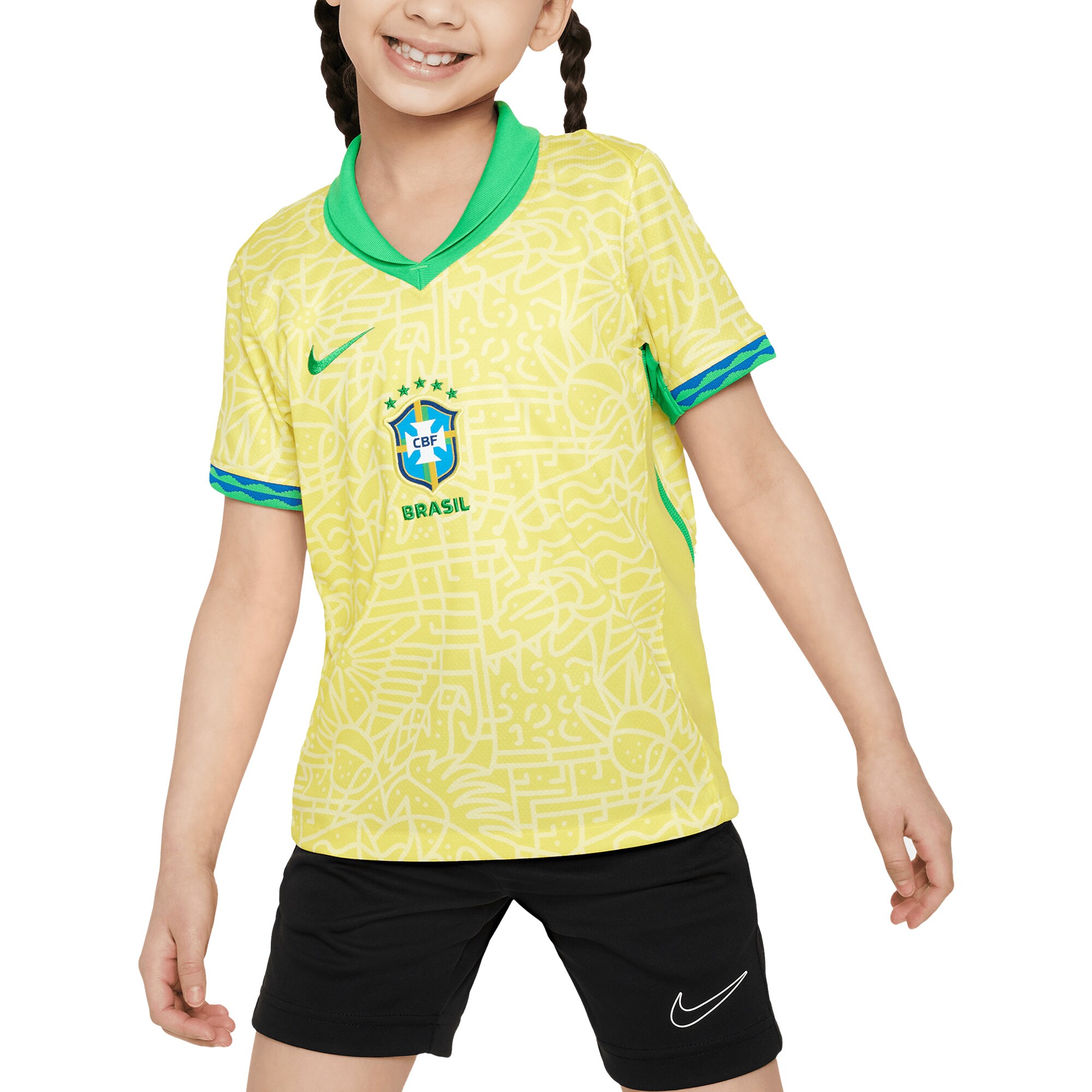 Shop brazil national team nike preschool 2024 home replica stadium jersey – yellow – Mexico Football Shirts & World Cup Jerseys