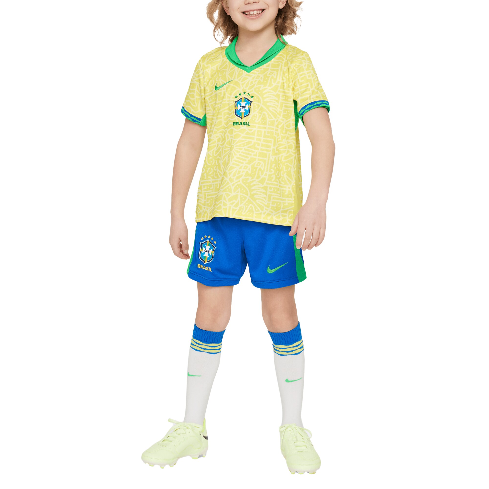 Shop brazil national team nike preschool 2024 home replica stadium kit set – yellow – Mexico Football Shirts & World Cup Jerseys