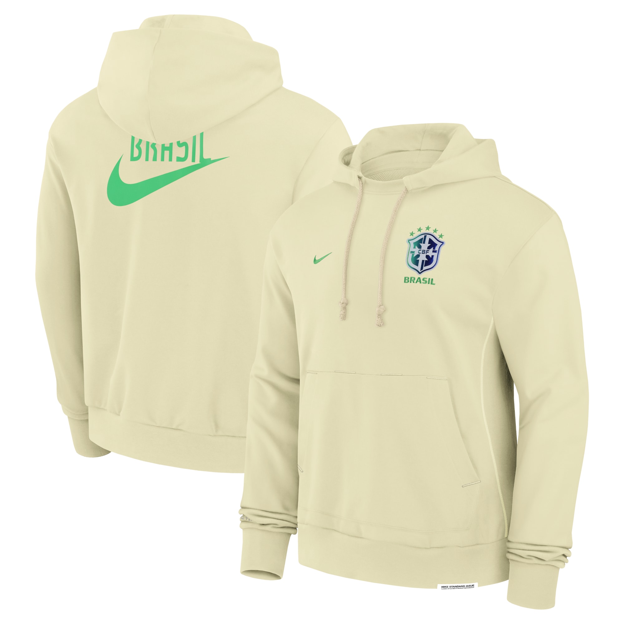 Shop brazil national team nike standard issue pullover hoodie – yellow – Mexico Football Shirts & World Cup Jerseys