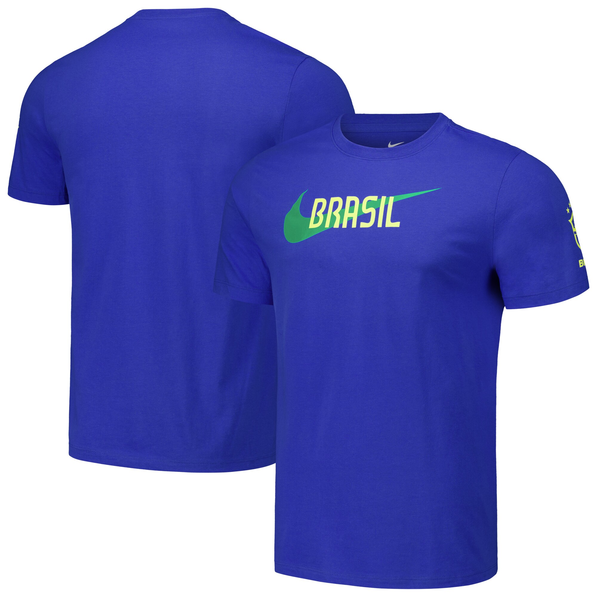Shop brazil national team nike swoosh core t-shirt – royal – Mexico Football Shirts & World Cup Jerseys