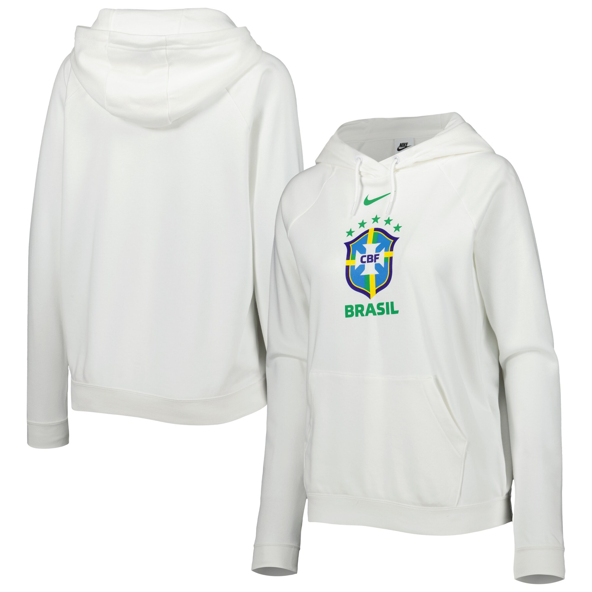 Shop brazil national team nike women8217s varsity raglan tri-blend pullover hoodie – white – Mexico Football Shirts & World Cup Jerseys