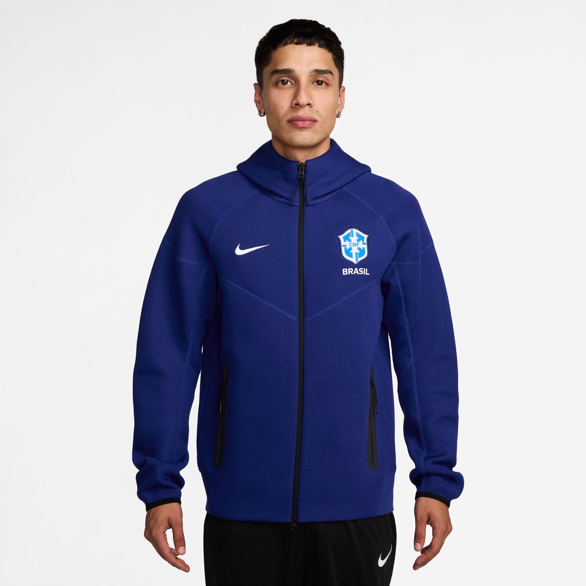 Shop brazil women8217s national team nike tech fleece full-zip hoodie – royal – Mexico Football Shirts & World Cup Jerseys