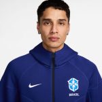 Shop brazil women8217s national team nike tech fleece full-zip hoodie – royal – Mexico Football Shirts & World Cup Jerseys