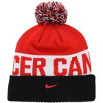 Shop canada soccer nike classic stripe cuffed knit hat with pom – blackred – Mexico Football Shirts & World Cup Jerseys