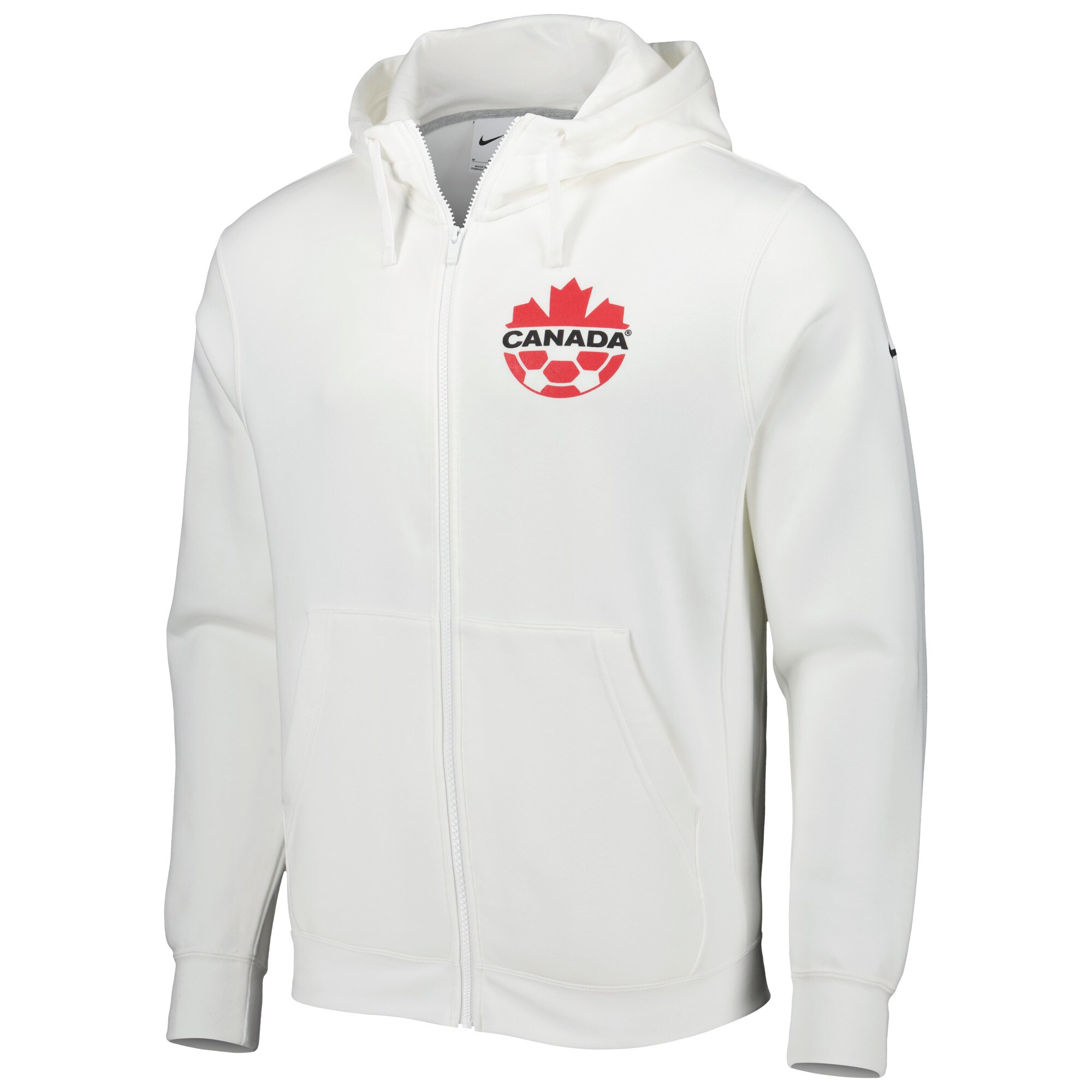 Shop canada soccer nike club fleece full-zip hoodie – white – Mexico Football Shirts & World Cup Jerseys
