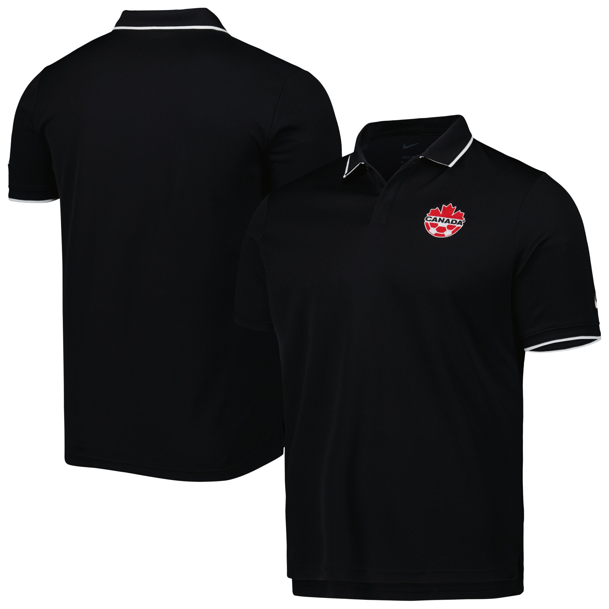 Shop canada soccer nike collegiate polo – black – Mexico Football Shirts & World Cup Jerseys