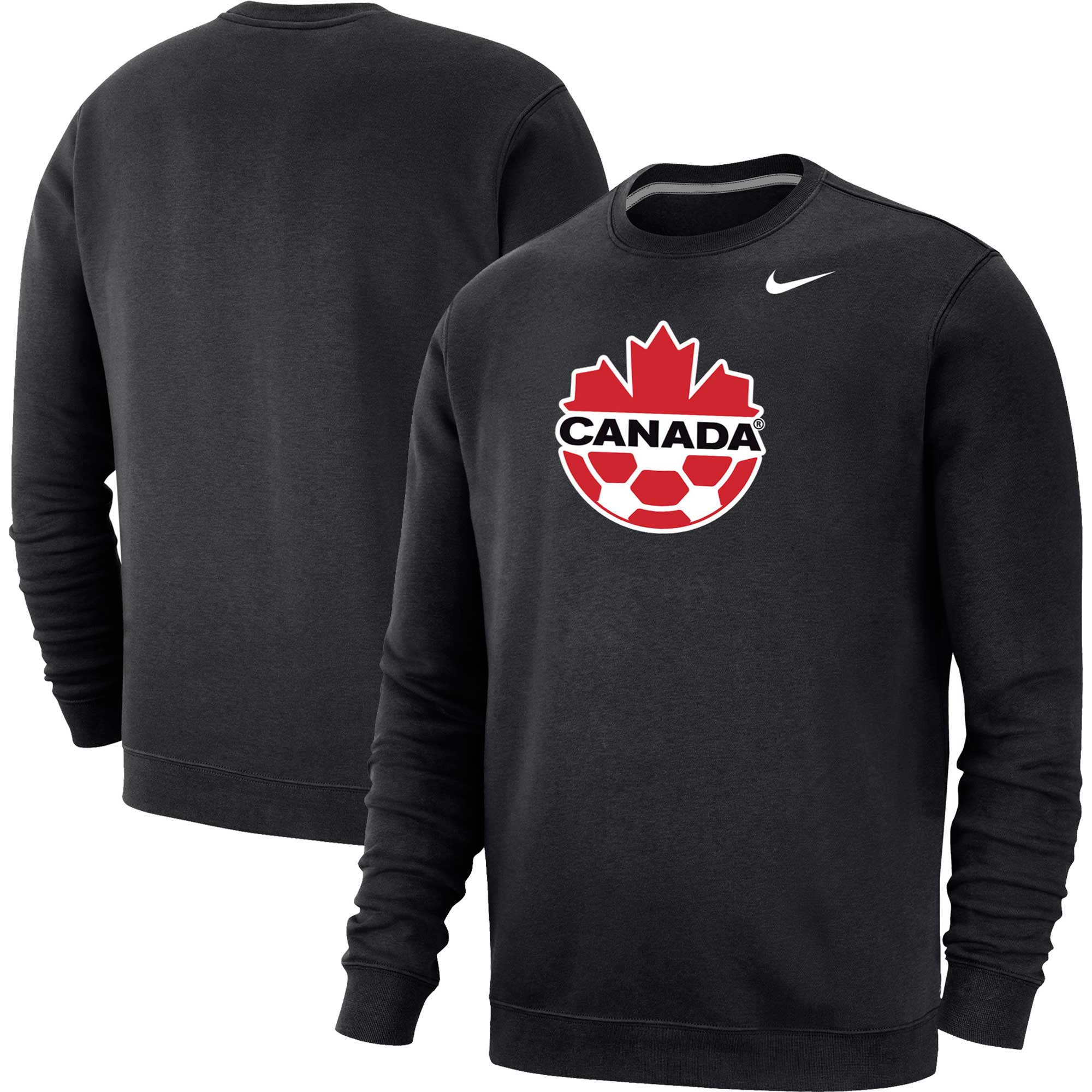 Shop canada soccer nike fleece pullover sweatshirt – black – Mexico Football Shirts & World Cup Jerseys