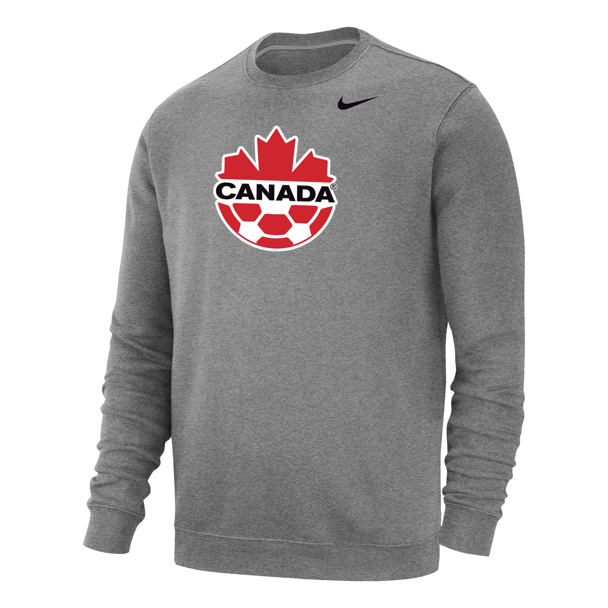 Shop canada soccer nike fleece pullover sweatshirt – heather gray – Mexico Football Shirts & World Cup Jerseys