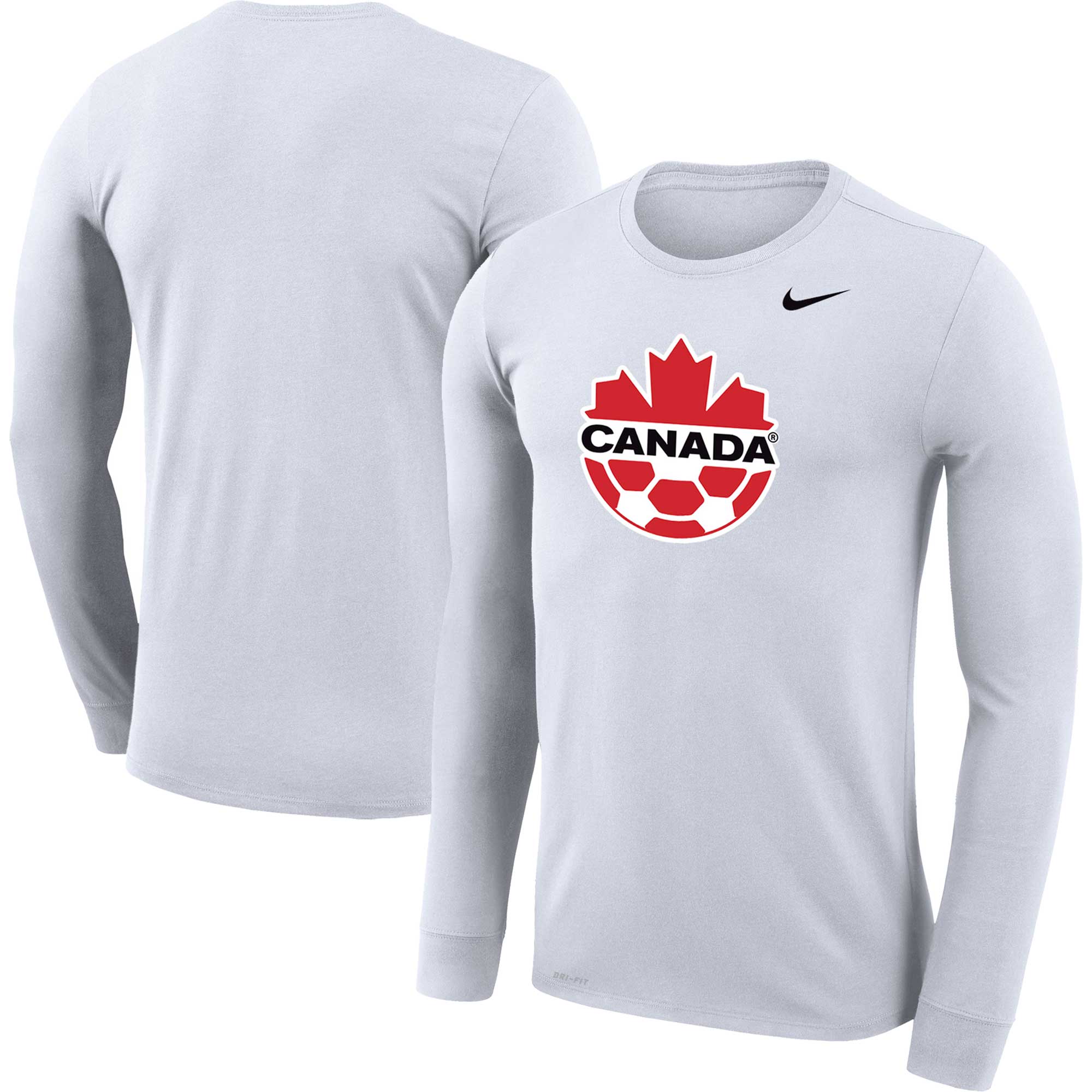 Shop canada soccer nike primary logo legend performance long sleeve t-shirt – white – Mexico Football Shirts & World Cup Jerseys