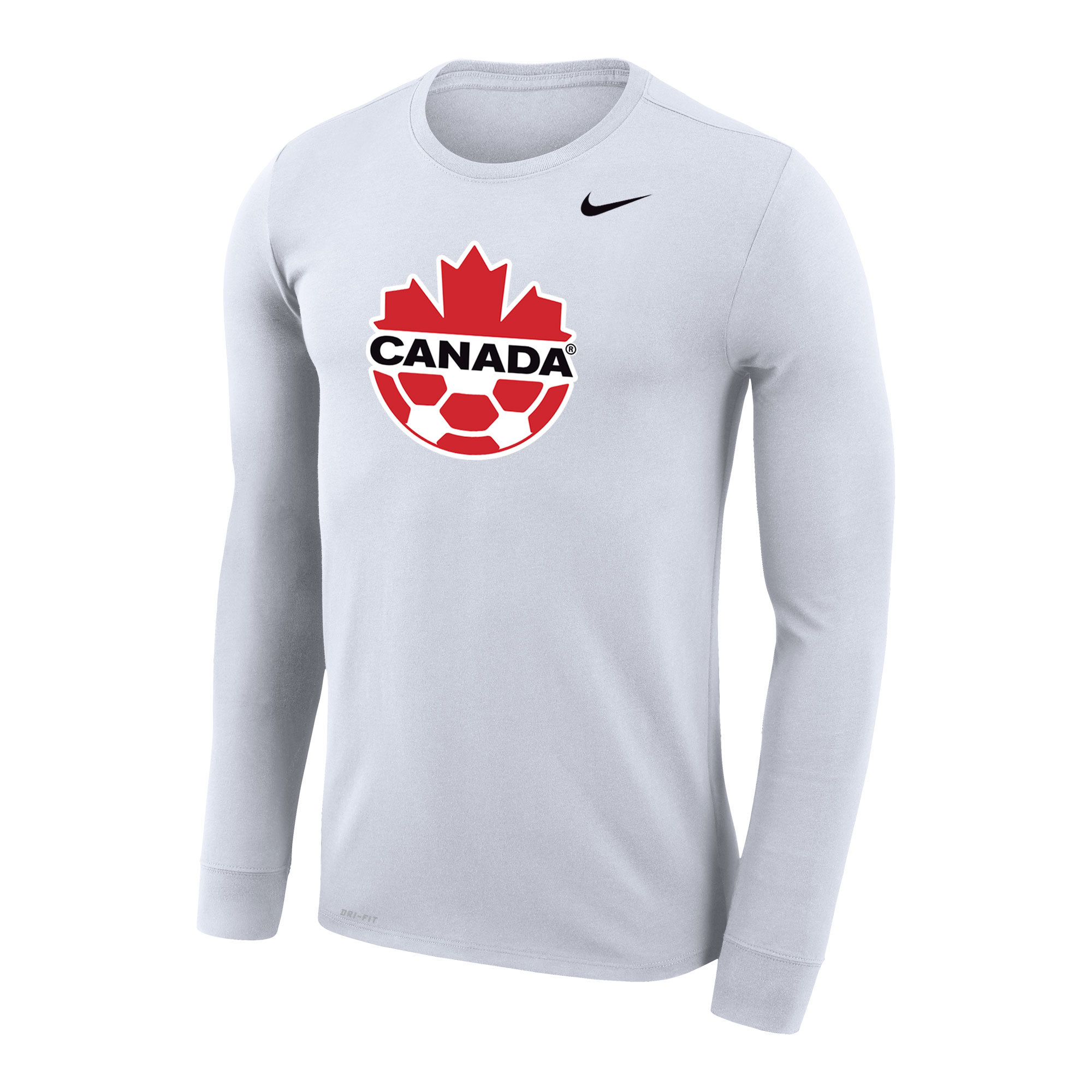 Shop canada soccer nike primary logo legend performance long sleeve t-shirt – white – Mexico Football Shirts & World Cup Jerseys