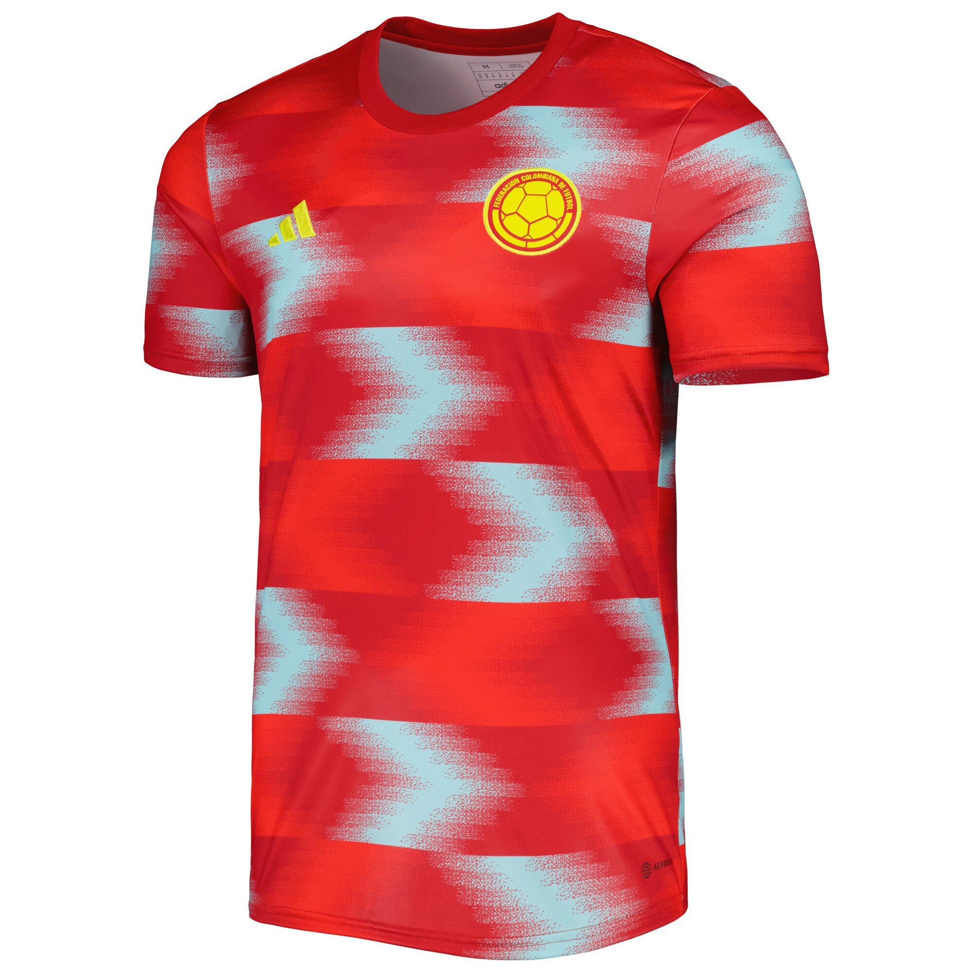 Shop colombia national team adidas 2022 pre-match top – red – Mexico Football Shirts & World Cup Jerseys