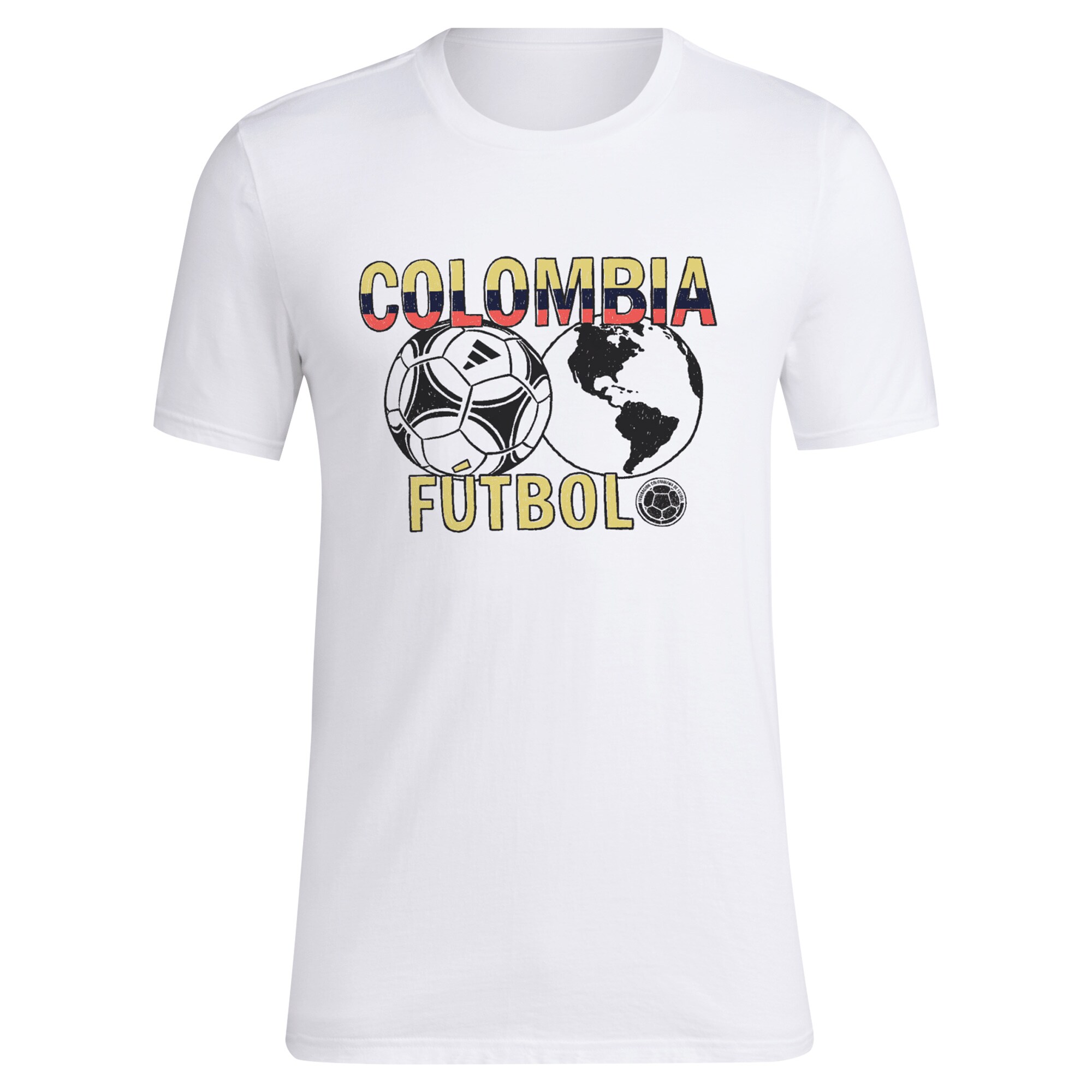 Shop colombia national team adidas around the world t-shirt – white – Mexico Football Shirts & World Cup Jerseys