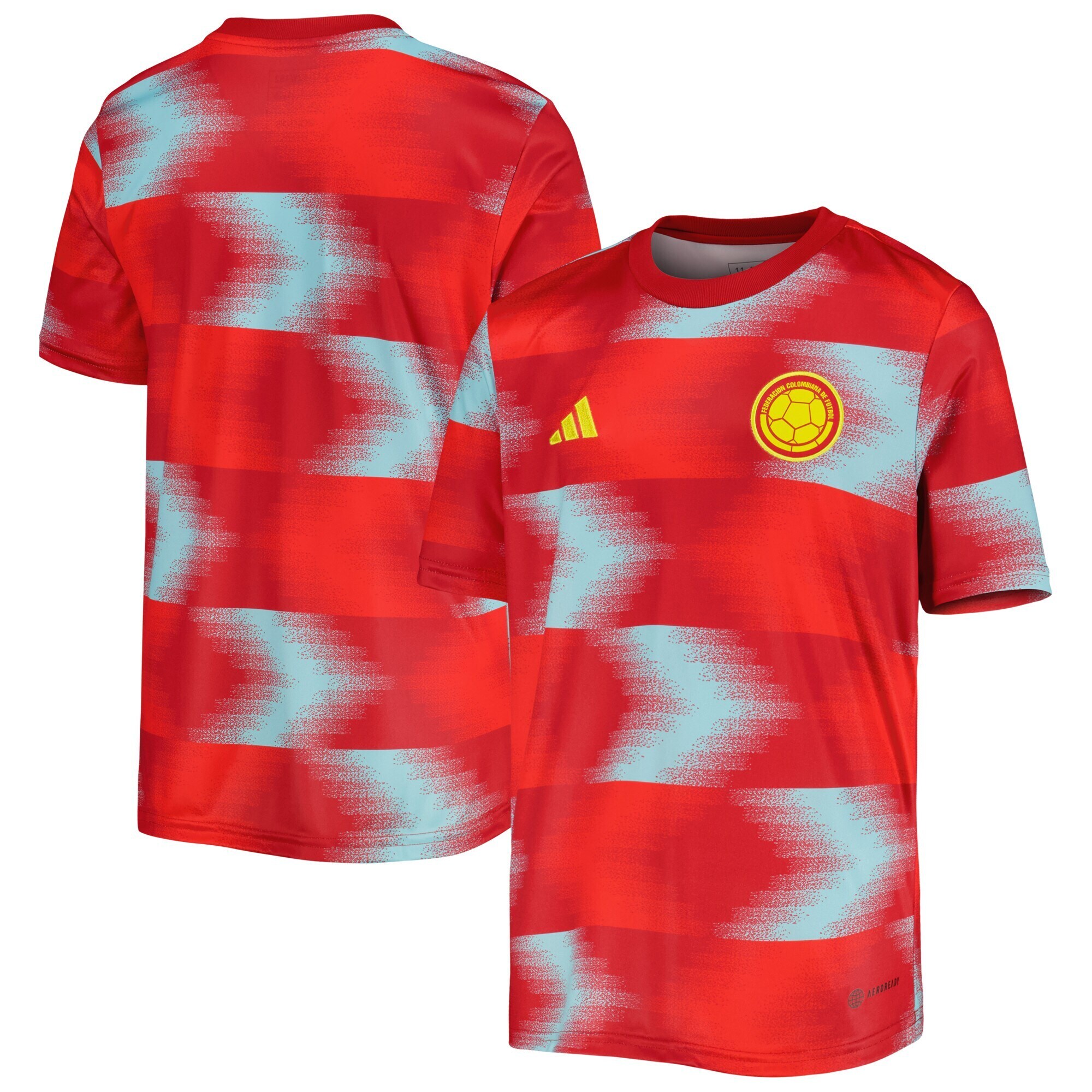 Shop colombia national team adidas youth 202223 away pre-match top – red – Mexico Football Shirts & World Cup Jerseys