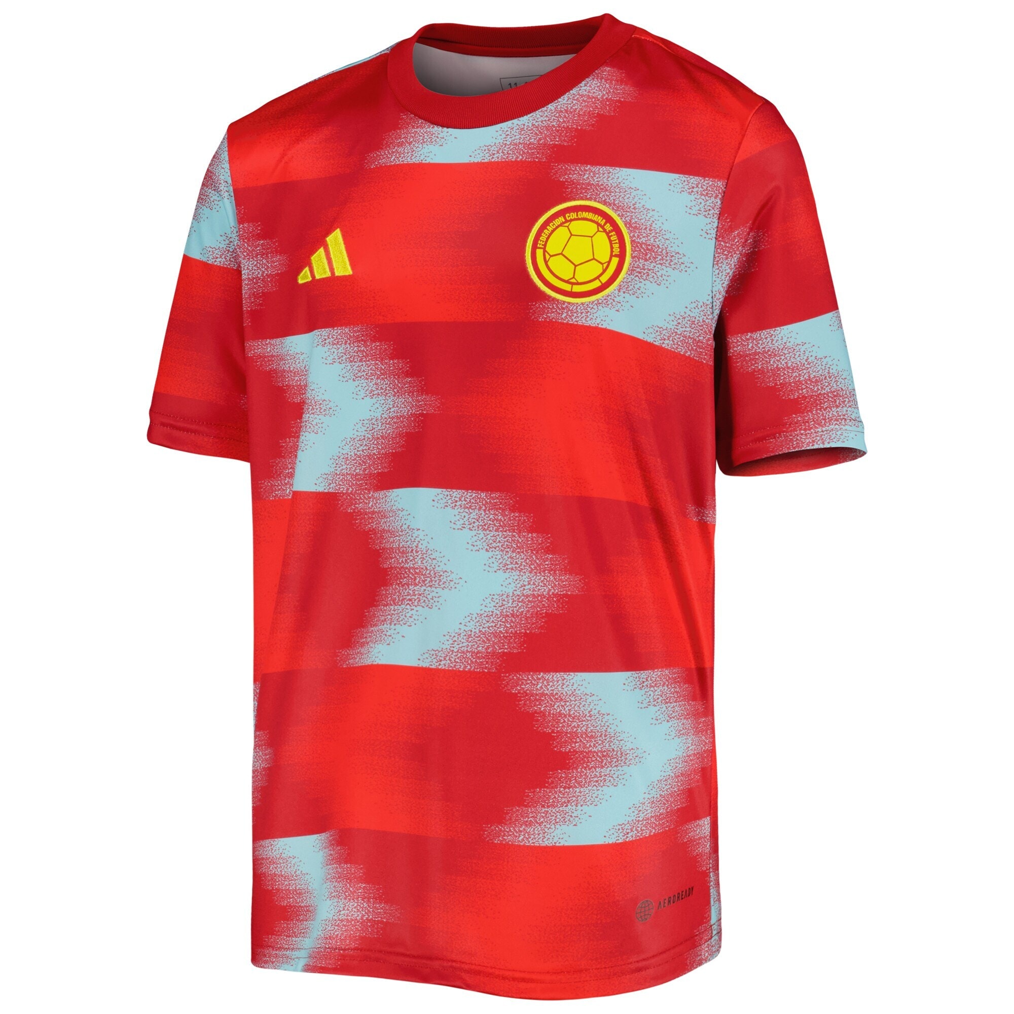 Shop colombia national team adidas youth 202223 away pre-match top – red – Mexico Football Shirts & World Cup Jerseys