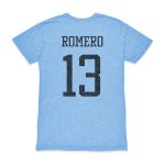 Shop cristian romero argentina national team 1863fc player vintage tri-blend t-shirt – light blue – Mexico Football Shirts & World Cup Jerseys